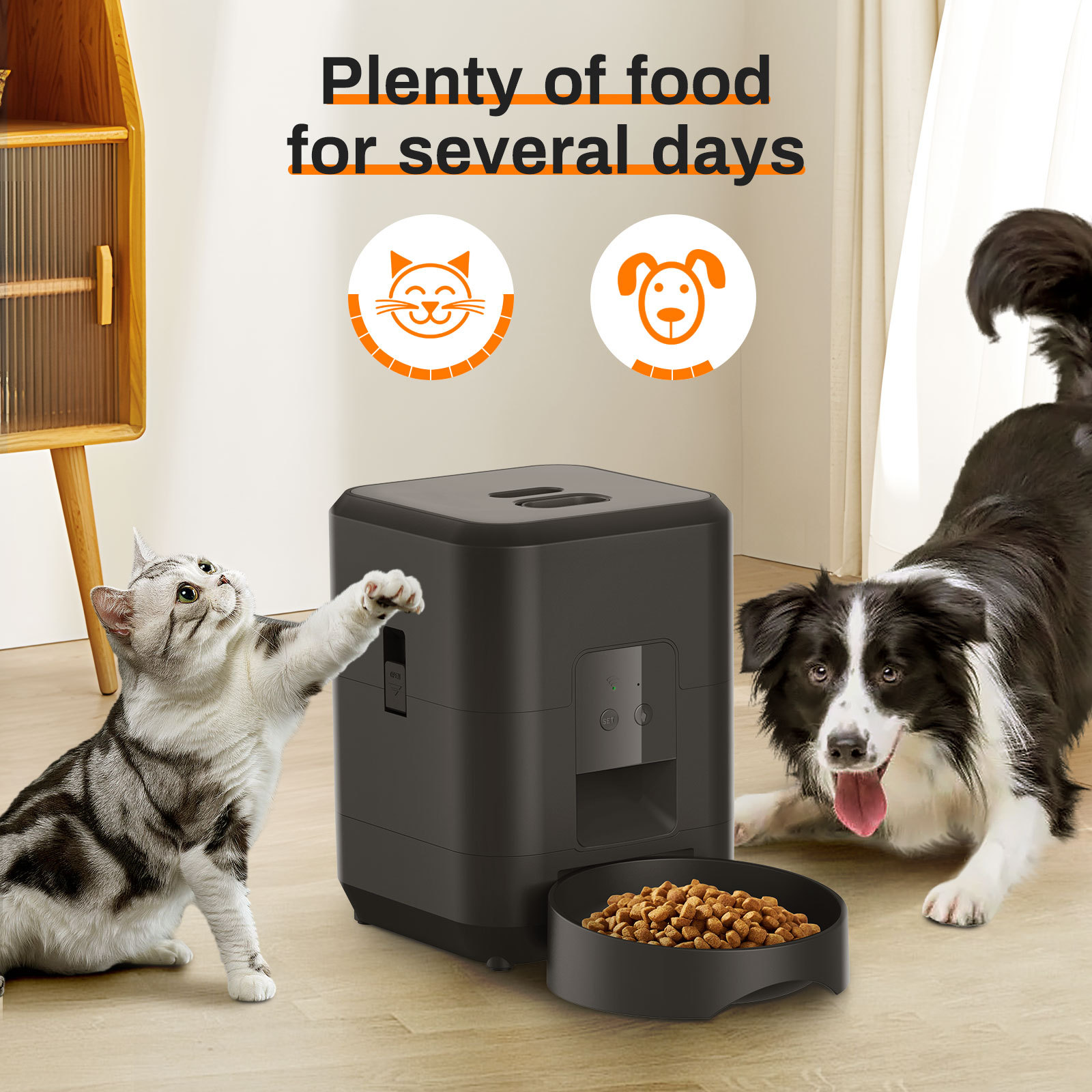 PawFeederPro™ Smart Automatic Pet Feeder – Remote Control Timed Portion Feeding System for Dogs & Cats