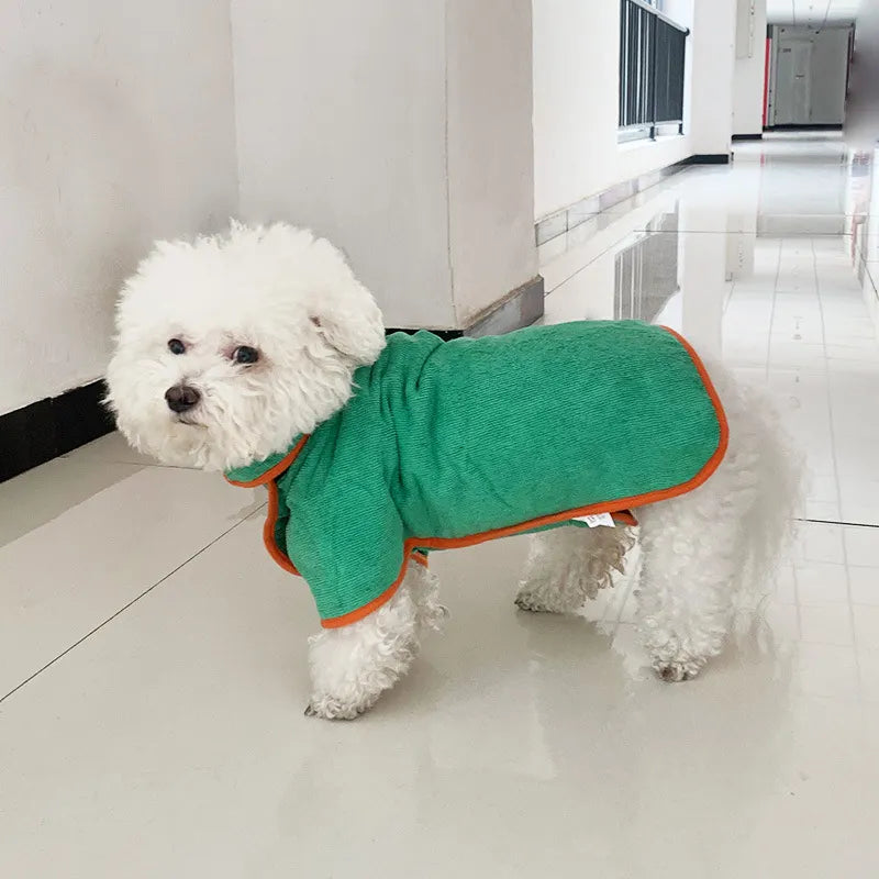 DryPaws™ Ultra Absorbent Dog Bathrobe | Fast-Drying Pet Towel Wrap