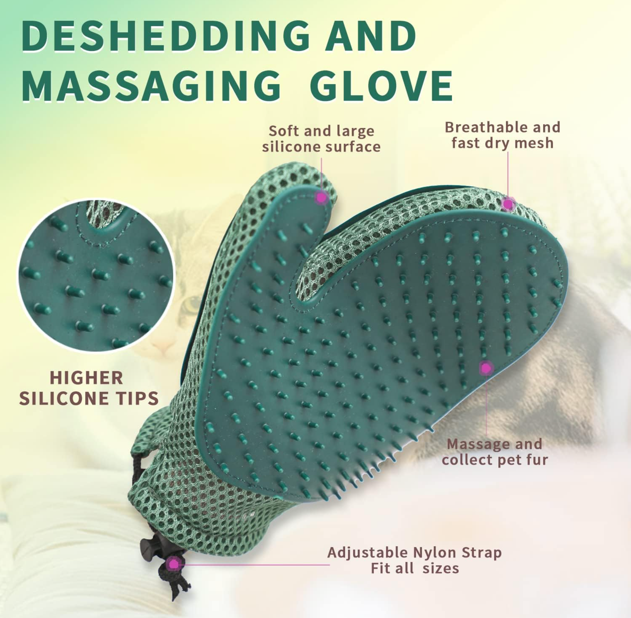 PawSwipe™ 2-in-1 Grooming Glove – Deshedding Brush for Pets + Lint & Fur Remover for Home & Furniture