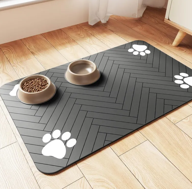 DryPaws™ Super Absorbent Pet Feeding Mat | Anti-Spill + Non-Slip