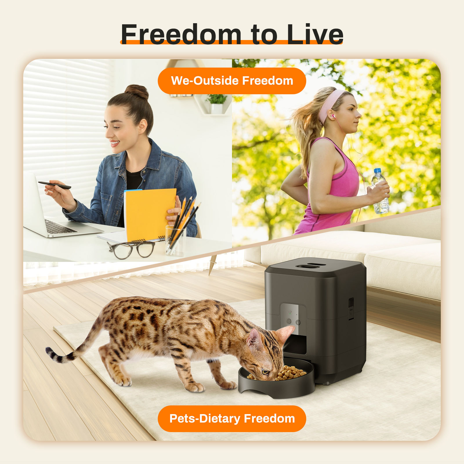 PawFeederPro™ Smart Automatic Pet Feeder – Remote Control Timed Portion Feeding System for Dogs & Cats