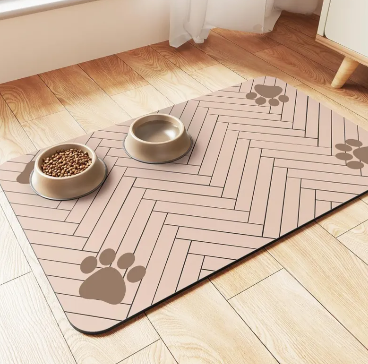 DryPaws™ Super Absorbent Pet Feeding Mat | Anti-Spill + Non-Slip